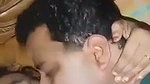 Husband suck her boob of his wife