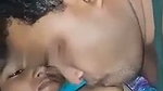 Husband suck her boob of his wife