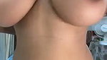Sexy beautiful girl showing her huge boobs
