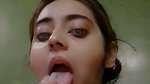 Sexy girl pressing her boobs  showing