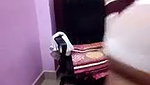 Tamil aunty showing her black boobs  enjoying
