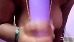 Tamil aunty showing her black boobs  enjoying