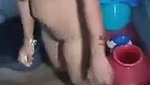 Tamil aunty undress  ready to take bath