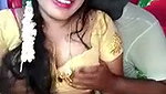 Husband jerking  pressing his wife boobs