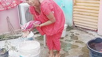 Youtuber aunty washing dress  showing her boobs