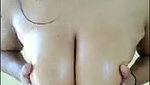 Indian Aunty Man Mohini Oiling Big Boobs For You