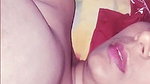 Aunty destroying her pussy with brinjal