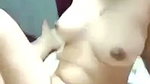 Awesome looking girl drilling her pussy