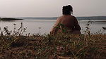 Hot Desi Sexy Bhabhi Girl shows sexy boobs by doing bath show in outdoor, also roams in forest