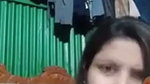 Beautiful girl showing on video call