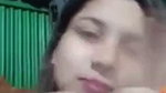 Beautiful girl showing on video call