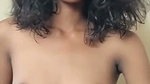 Beautiful slim girl pressing her boobs
