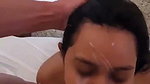 two guy cum on face after hj