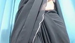 Beautiful black saree girl showing boobs