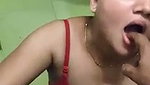 Beautiful hot bhabhi giving Handjob  cum on her face