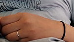 Beautiful sexy girl showing her boobs  pressing