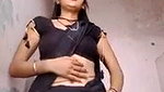 Wow black saree bhabhi showing her beauty boobs  pussy