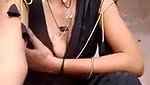 Wow black saree bhabhi showing her beauty boobs  pussy