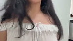 Beautiful hot sexy girl showing her boobs in transparent dress