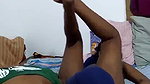 Boyfriend drilling her gf on bed  enjoying
