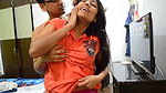 Husband Pressing her wife boobs  enjoying