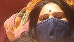 Mature aunty showing her boob