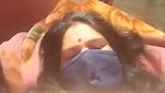 Mature aunty showing her boob