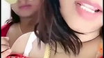 Two lesbian aunty showing boobs  pussy