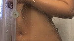 Beautiful girl taking shower  showing