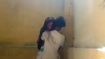Boyfriend fuck her gf in standing position