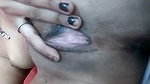Hot and slim girl showing cute pussy