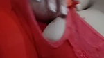Aunty showing her huge boobs  pressing