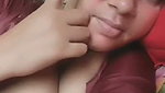 Bengali girl pressing her boobs  showing