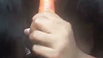 Hot girl suck carrot