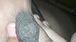 Husband Pressing wife boobs  milk coming out