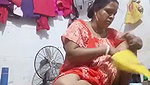Mature bhabhi showing her ass  working