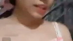 Beautiful girl pressing her nipple