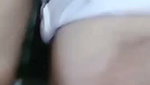 Beautiful girl pressing her nipple