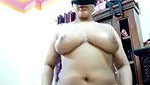 Hot aunty rubbing her pussy  showing pink pussy