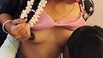 Beautiful hot girl give Blowjob  rubing her boobs hard