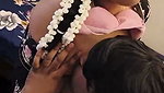 Beautiful hot girl give Blowjob  rubing her boobs hard