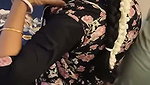 Beautiful hot girl give Blowjob  rubing her boobs hard
