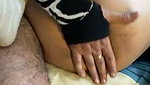 Boyfriend rubing gf pussy  enjoying
