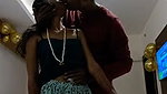Boyfriend suck his slim gf boob