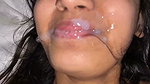 cum on mouth and boob press