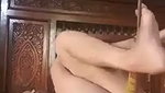 girl Masturbating With Large Ladle