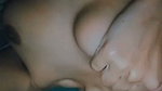 Beautiful slim girl pressing her boobs  showing