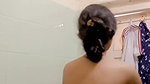 Desi girl bath with face