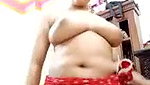 Aunty rubing her pink pussy  showing