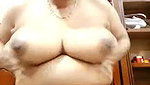Aunty rubing her pink pussy  showing